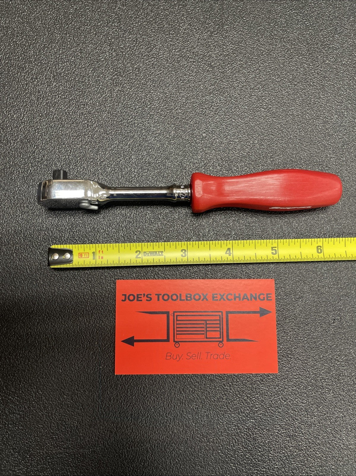 Snap-on Tools USA NEW RED 1/4" Drive Hard Grip Long Fixed Ratchet THLD72R THLD72