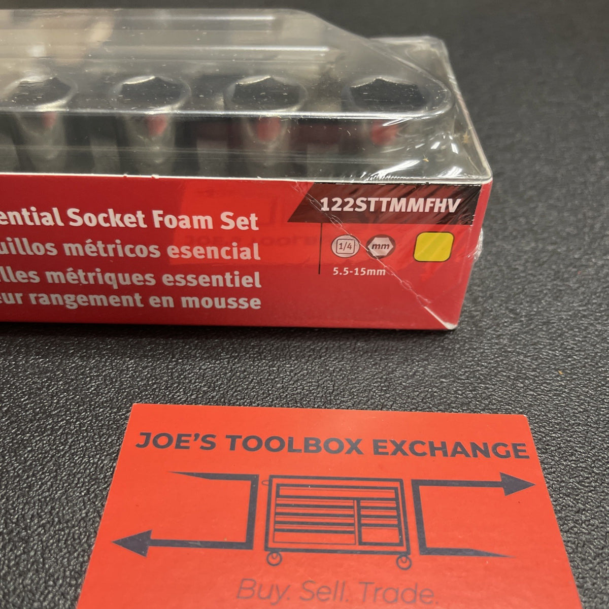 New Snap-on 22pc 1/4" drive Metric Shallow & Deep Socket Set 122STTMMFHV Hi-Viz