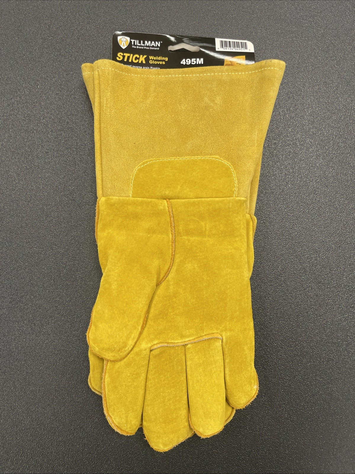 Tillman 495M 495 Medium Welding Gloves, Straight Cuff, Straight Thumb, Premium