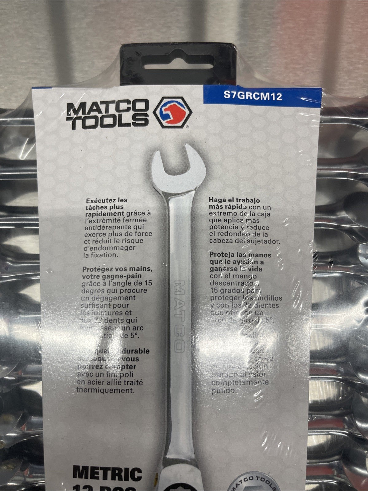 Matco Tools 12 Metric 72 Tooth Combo Ratcheting Wrench Set S7GRCM12 NEW Sealed