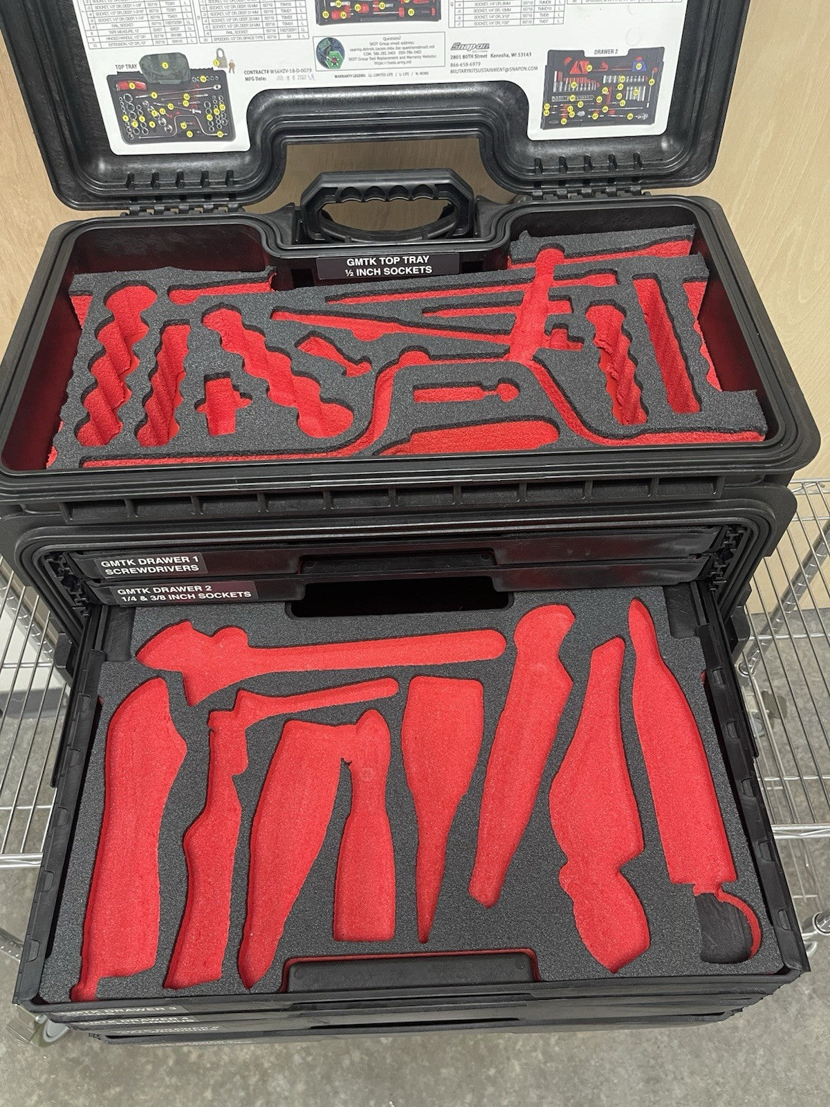 Snap-on Tools GMTK 6 Drawer All-Weather Rolling Tool Box  Empty Case Only!