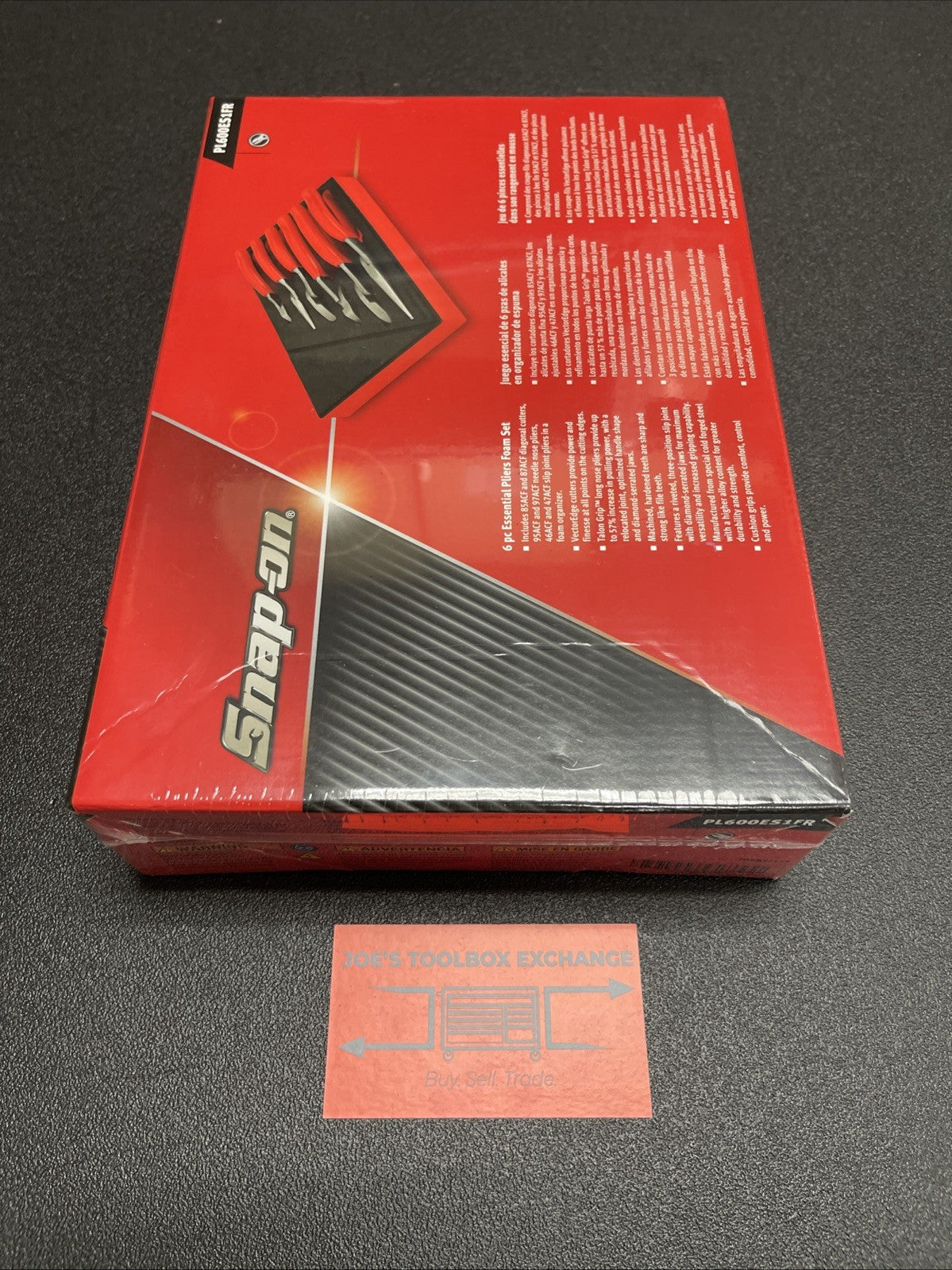 Snap-on Tools USA NEW RED 6 PIECE Essential Pliers Cutters in Foam PL600ES1FR