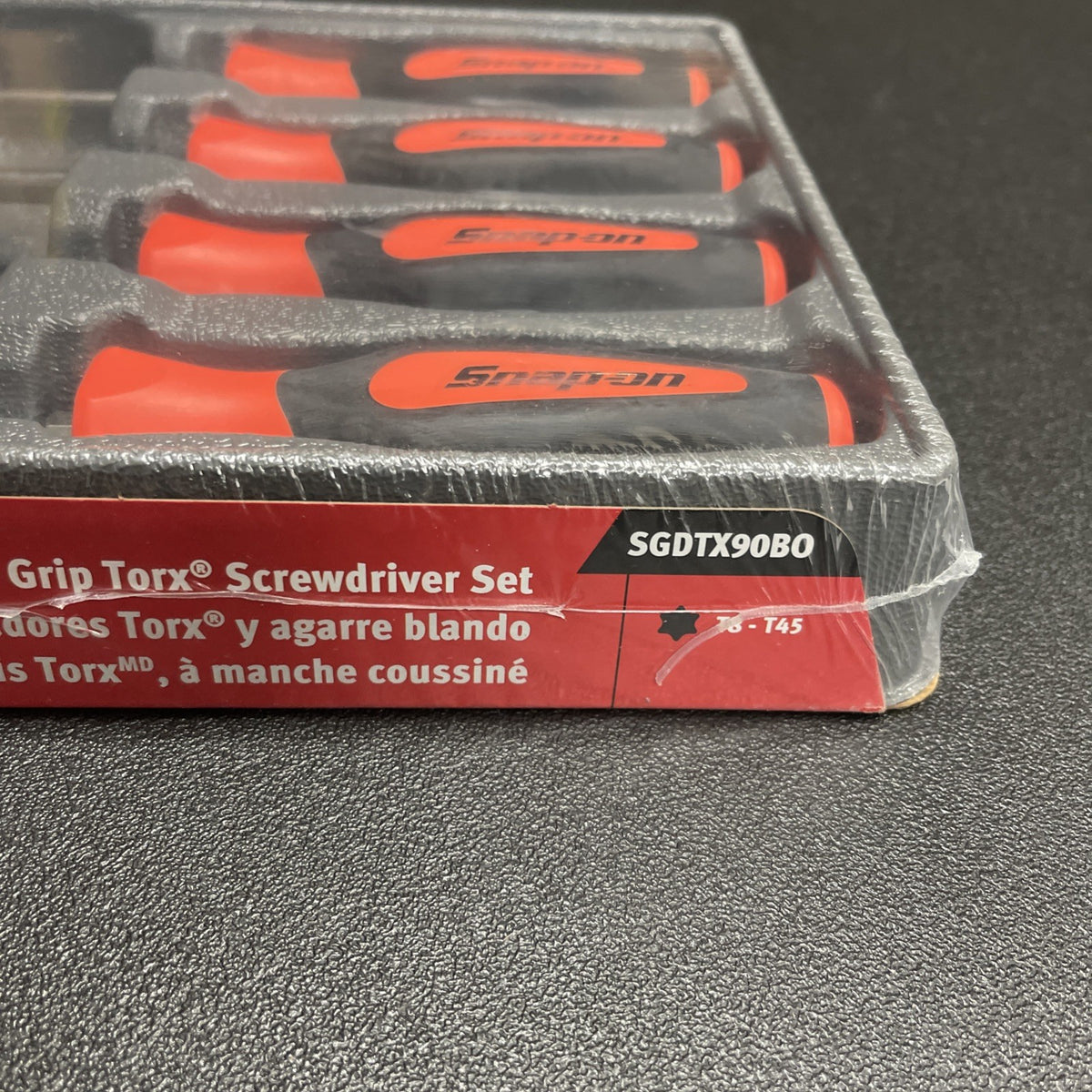 Snap-on Tools NEW 9pc ORANGE Soft Grip T8 - T45 TORX Screwdriver Set SGDTX90BO