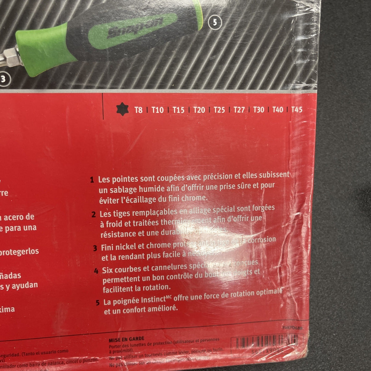 Snap-on Tools NEW 9pc GREEN Soft Grip T8 - T45 TORX Screwdriver Set SGDTX90BG