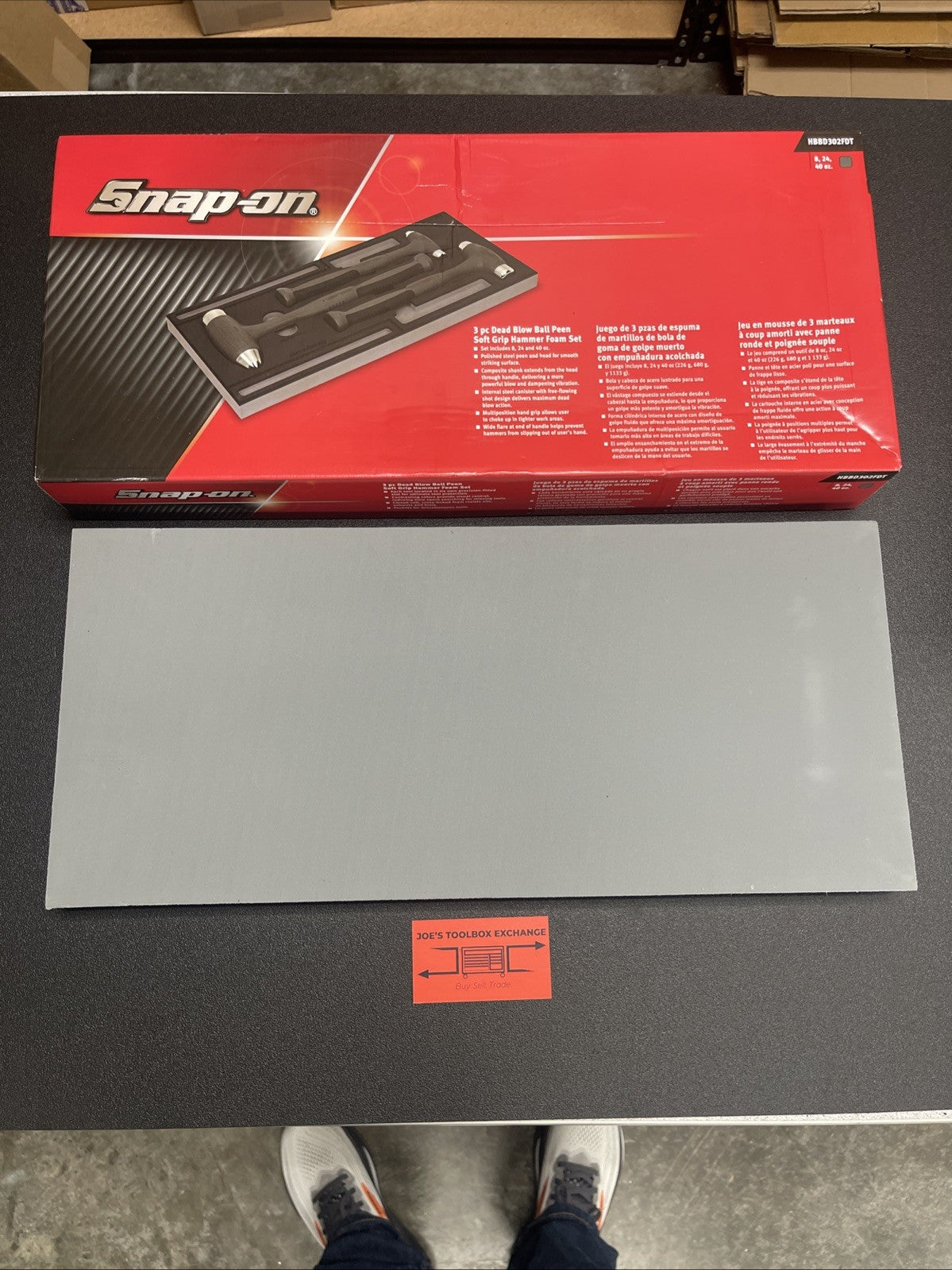Snap-On Tools 3pc Hammer Deadblow Storage Foam In Gray FMHBBD04B