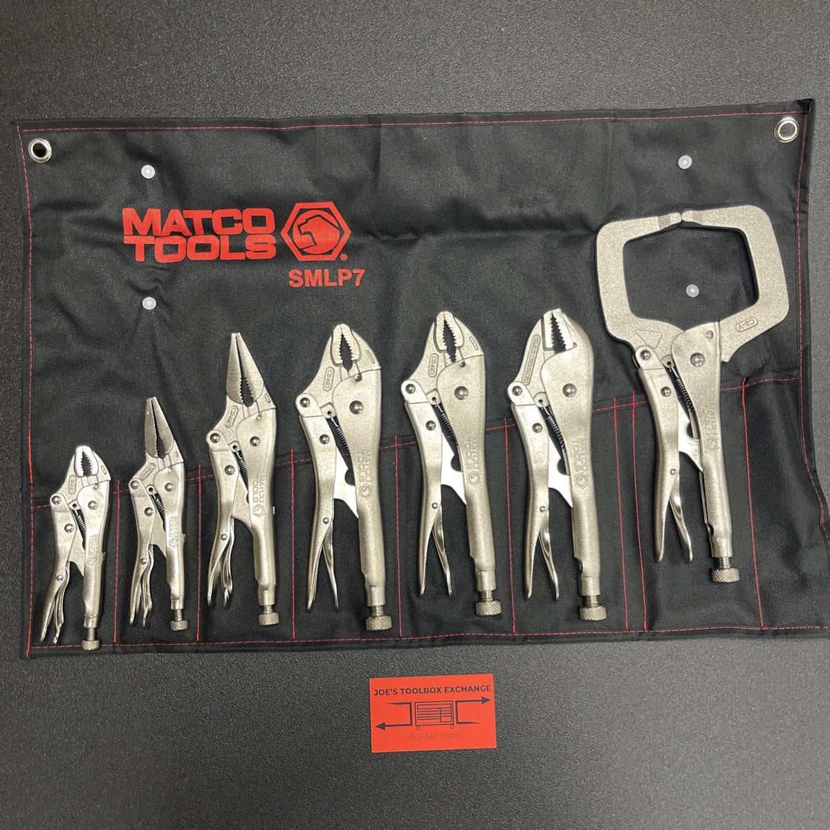 Matco Tools 7-Piece Locking Pliers Set w/ Soft Storage Wrap SMLP7