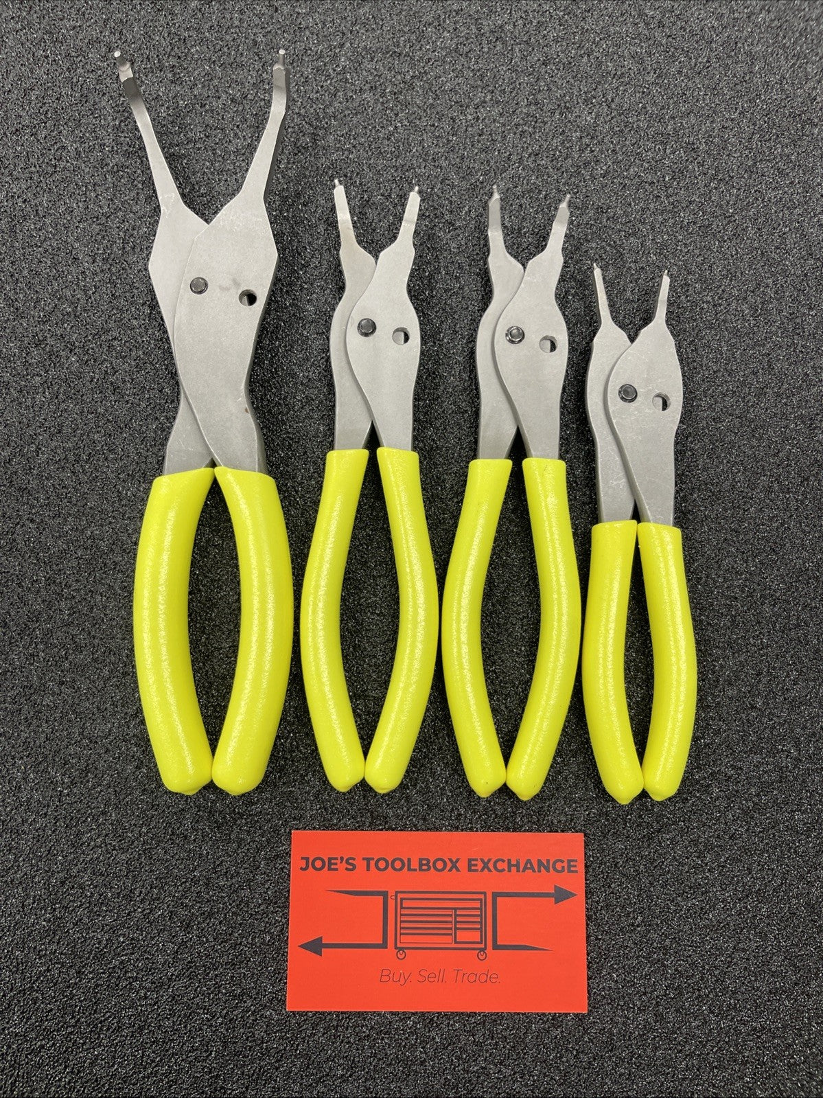 Snap-on Tools USA NEW HI-VIZ 4 Piece Soft Grip Snap Ring Plier Lot Set