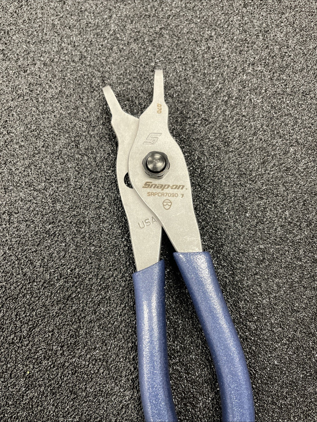 Snap-on Tools USA NEW POWER BLUE 90° Tip .070 Snap Ring Pliers SRPCR7090
