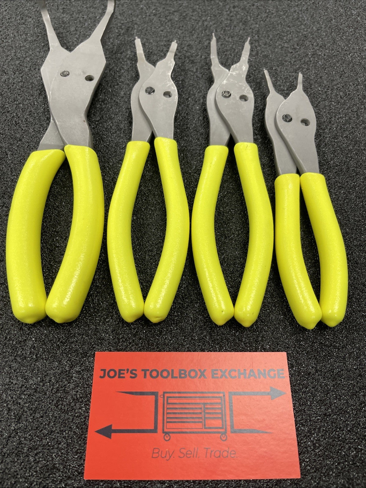 Snap-on Tools USA NEW HI-VIZ 4 Piece Soft Grip Snap Ring Plier Lot Set