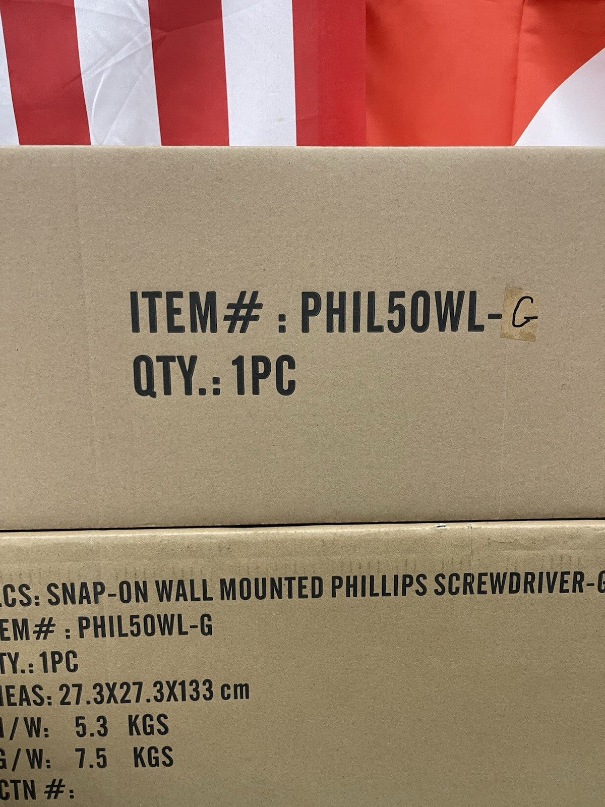 NEW Snap-On GREEN 47” GIANT Wall Mount Phillips Screwdriver Display