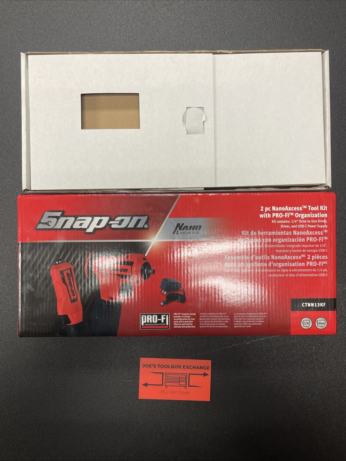 SNAP ON TOOLS NEW CTNN13KF Nano/Axcess Tool Kit RED  1/4" Drive 2Pc All Pieces