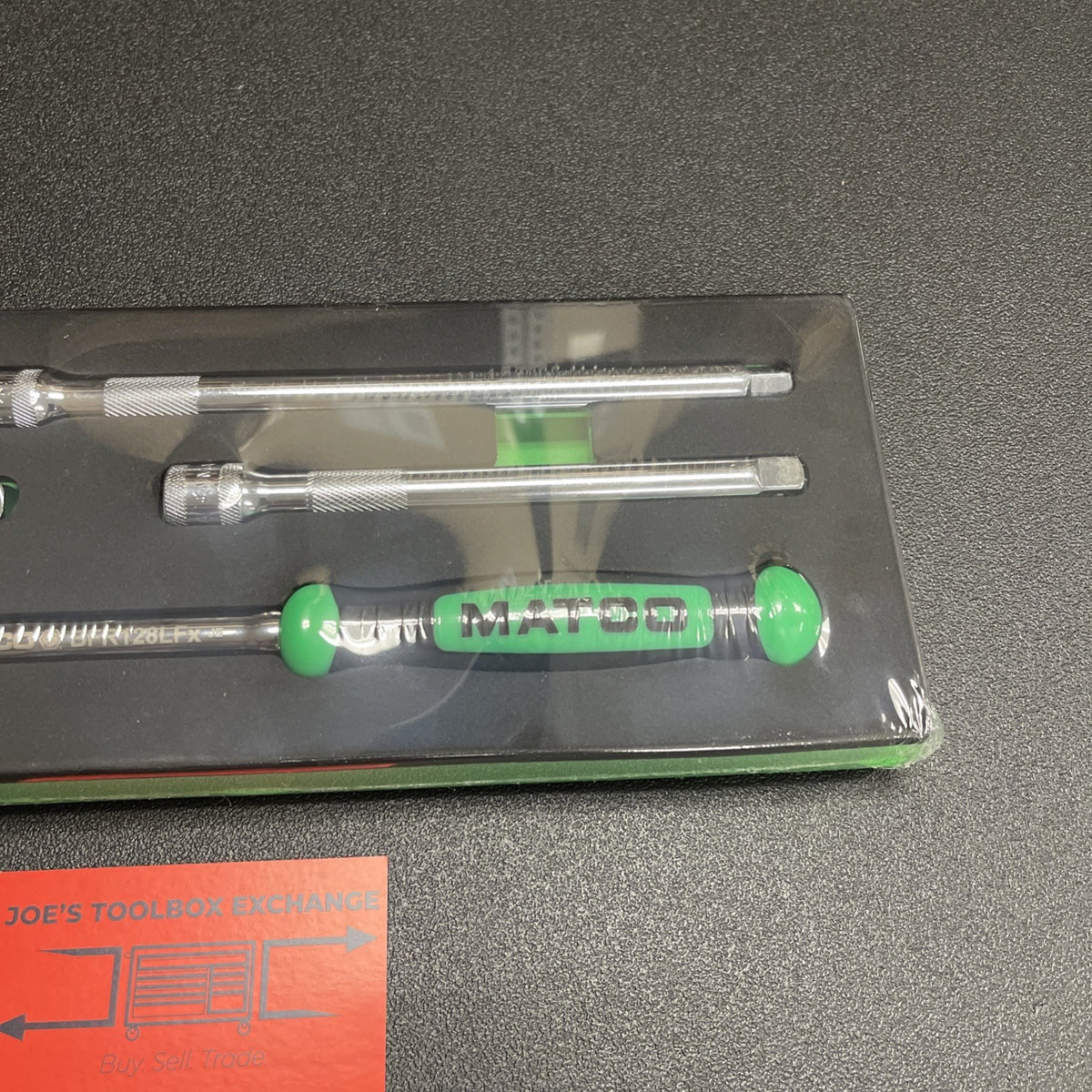 Matco Tools 3/8" Drive Flex Ratchet + Extensions Foam Set Green BFR128SETG