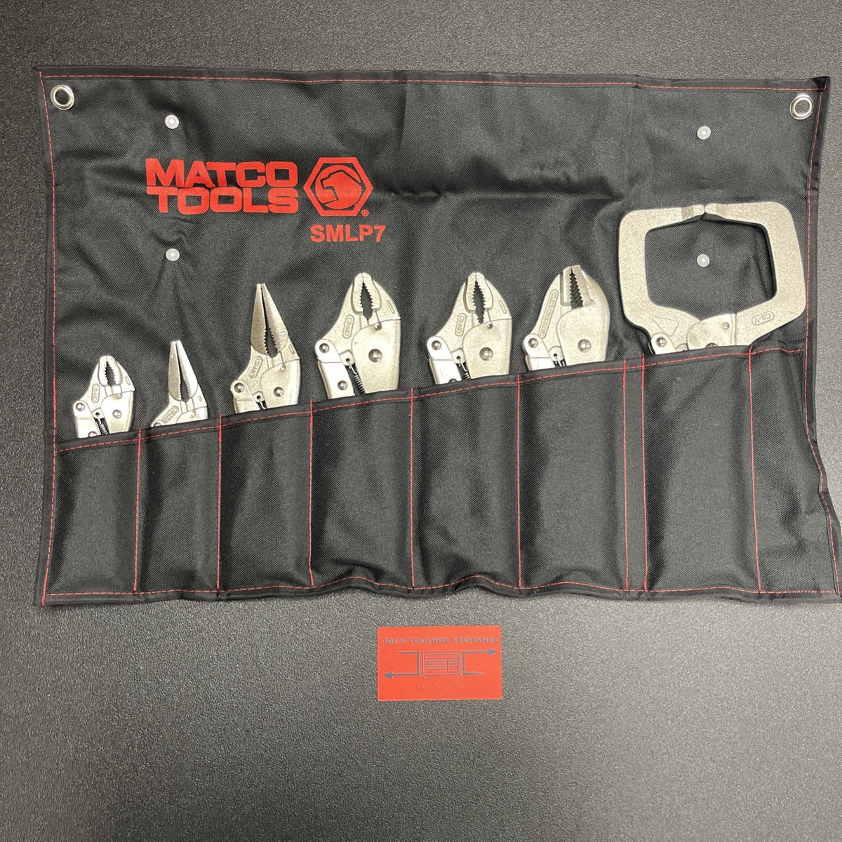 Matco Tools 7-Piece Locking Pliers Set w/ Soft Storage Wrap SMLP7