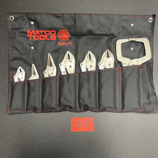 Matco Tools 7-Piece Locking Pliers Set w/ Soft Storage Wrap SMLP7