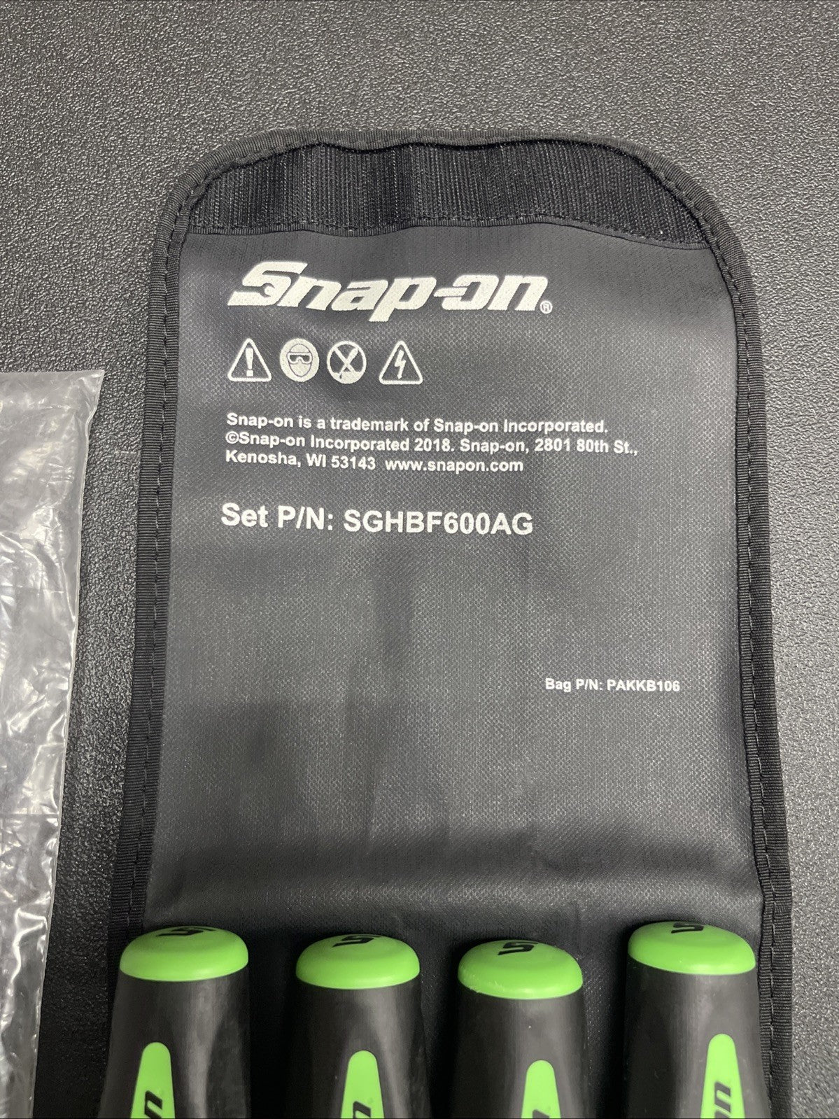 Snap-on Tools PORTUGAL NEW 4-Piece Green Mixed File Set SGHBF600AG