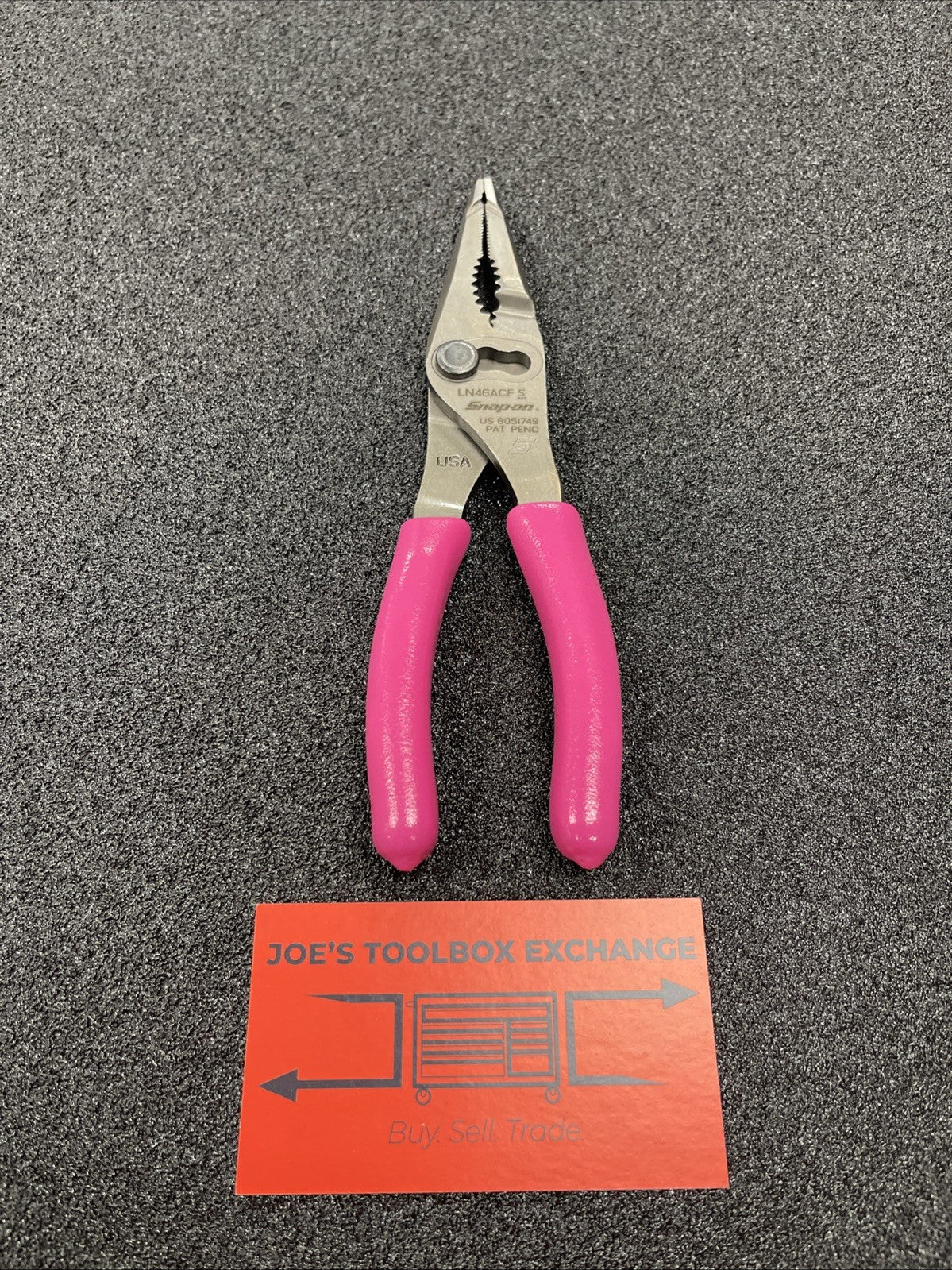 Snap-on Tools NEW ELECTRIC PINK 7" Talon Long Nose Slip Joint Pliers LN46ACFEP