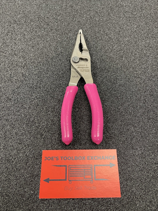 Snap-on Tools NEW ELECTRIC PINK 7" Talon Long Nose Slip Joint Pliers LN46ACFEP