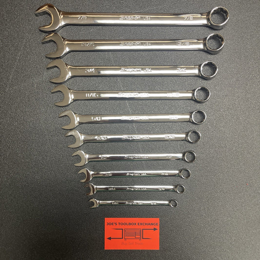 Snap-on Tools USA NEW 10pc 12 Point Flank Drive PLUS Combo Wrench Set SOEX710