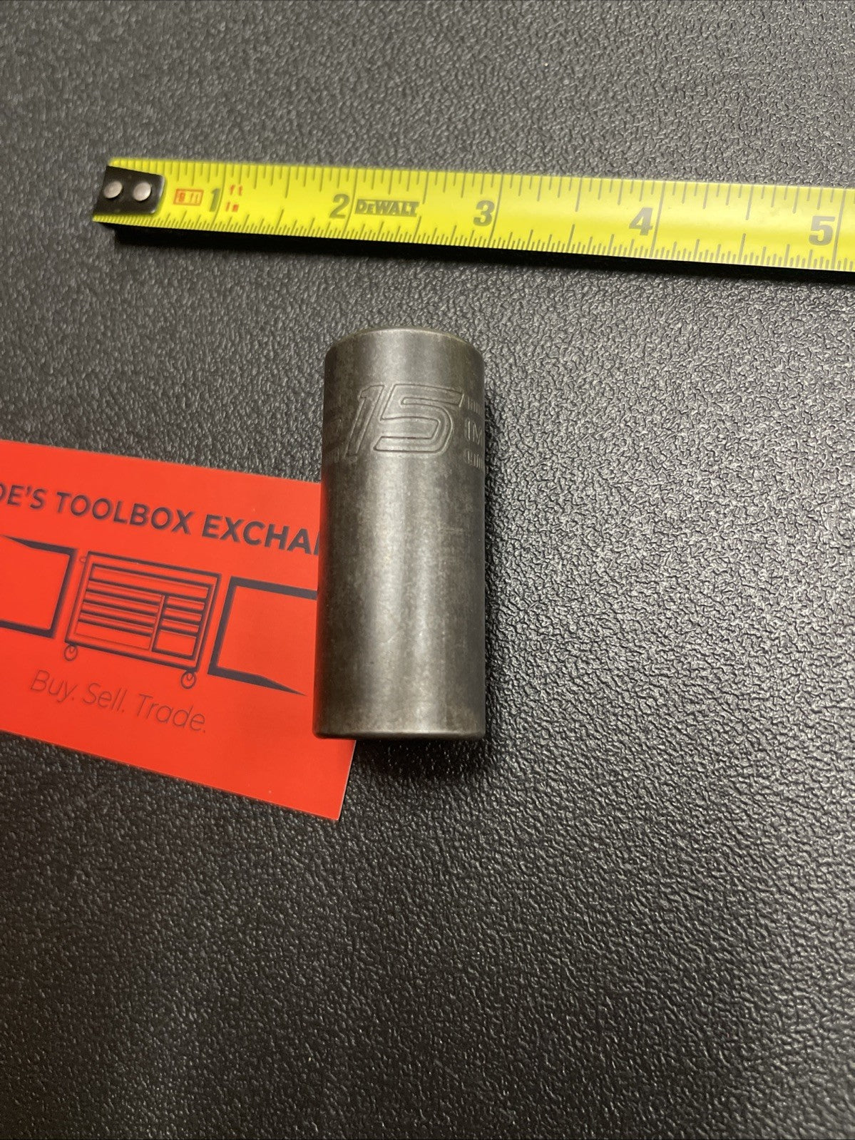 Snap-on Tools USA 1/2" Drive 15mm Metric SEMI DEEP 6pt Impact Socket IMMS150
