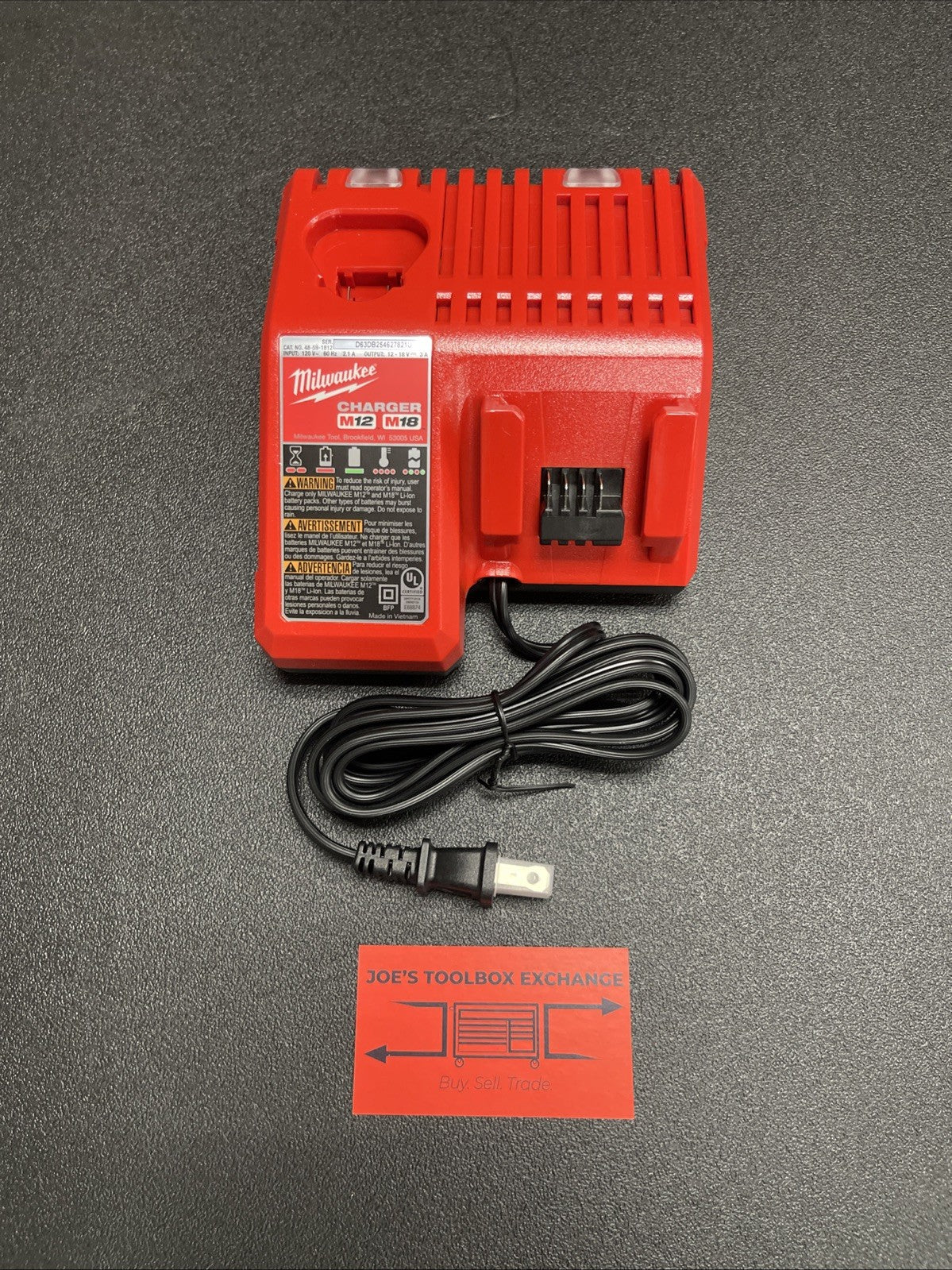 Milwaukee MEW GENUINE Battery Charger M18 & M12 48-59-1812 Lithium 12 18 Volt