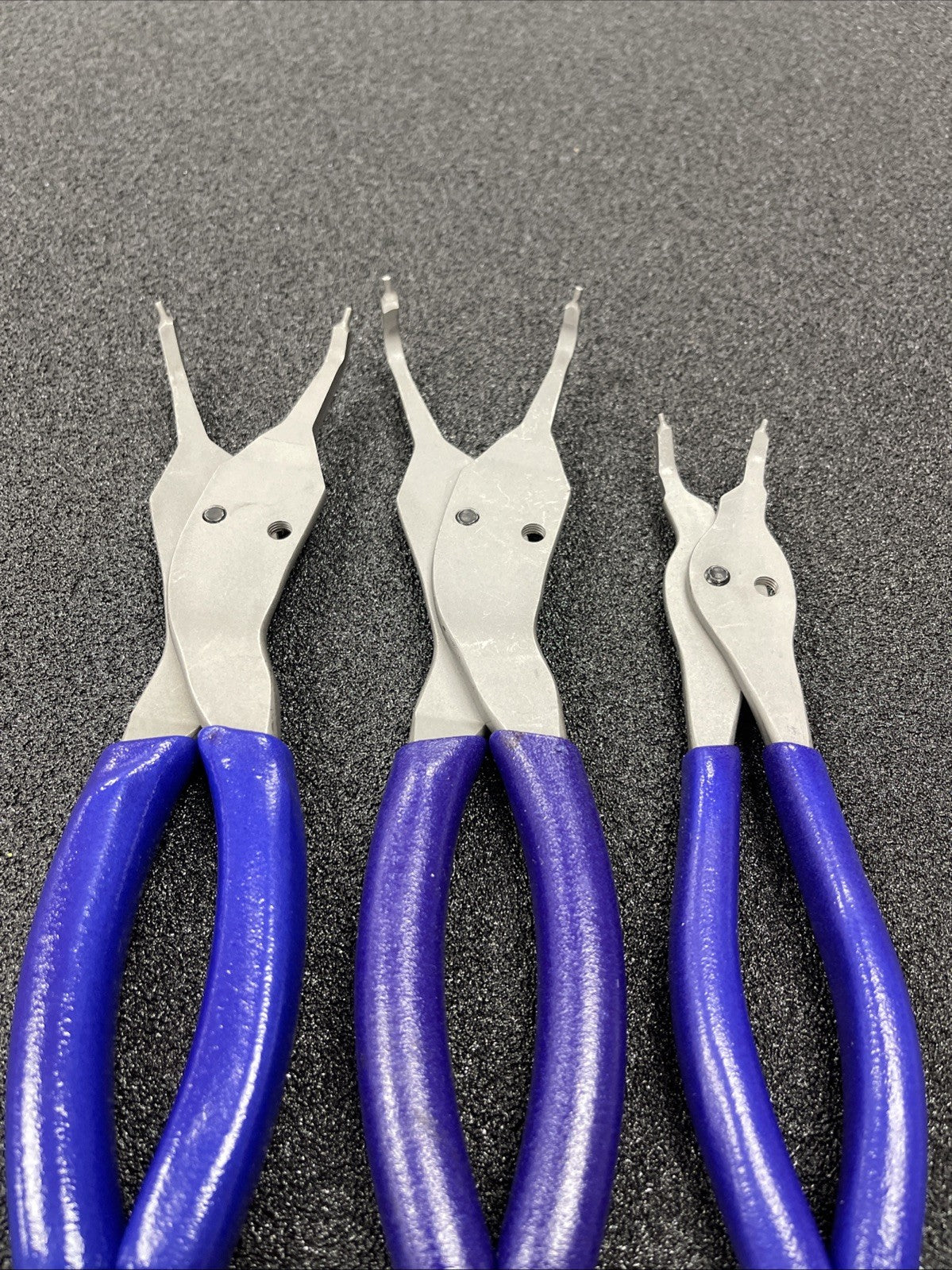 Snap-on USA NEW DARK PURPLE 3pc Snap Ring Plier Set SRPC9090A SRPC7045 SRPC7045