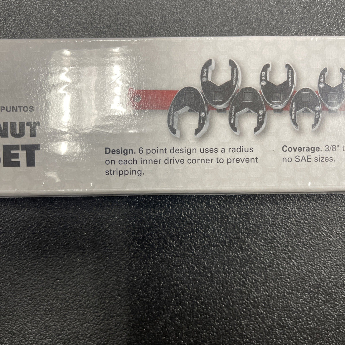 Matco Tools SRBCFN11C Crowfoot Flare Nut Wrench Set SAE 3/8” Drive 6pt 11 Piece