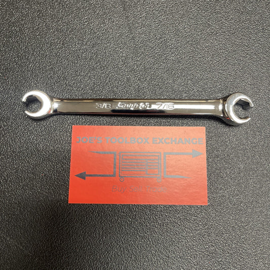 Snap-On Tools USA NEW 3/8"  7/16" SAE Double Flare Nut 6pt Line Wrench RXFS1214B