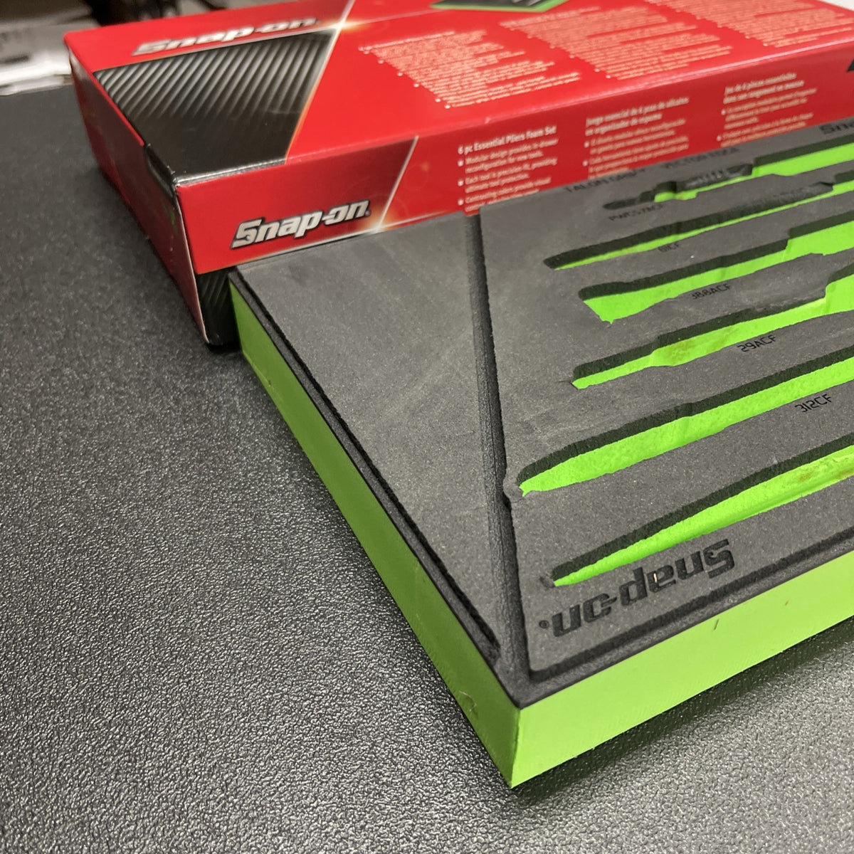 Snap-on fmpl02bg foam organizer  for 6pc essential plier set green FMPL02B
