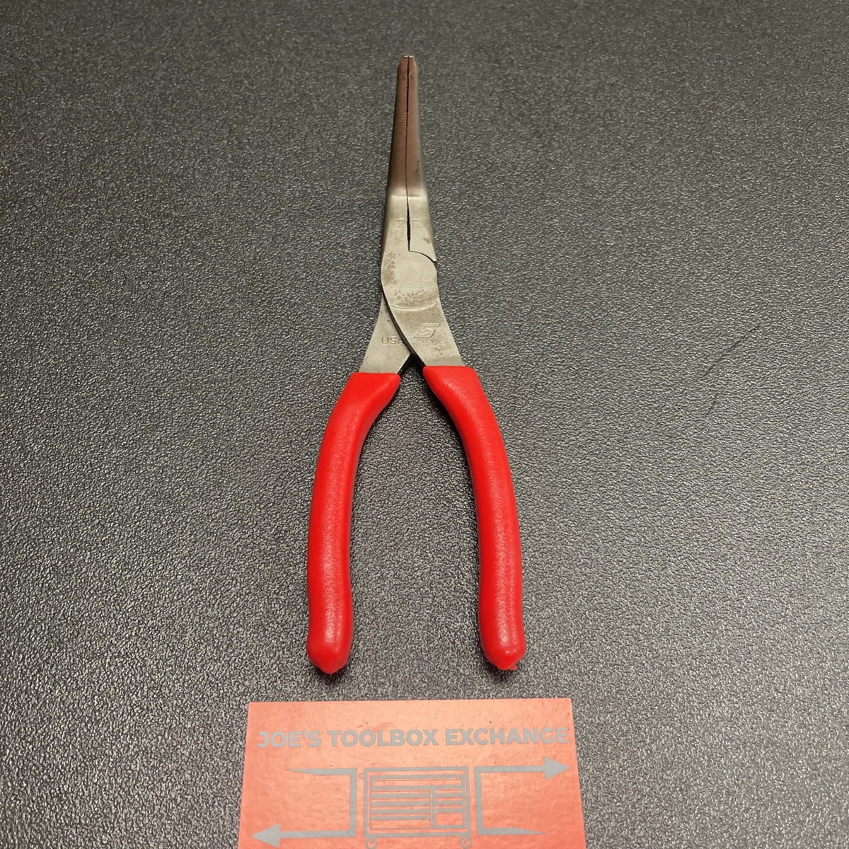 Snap-on Tools Red Soft Grip 7" 90⁰ Angle Jaw Needle Nose Pliers 497ACF