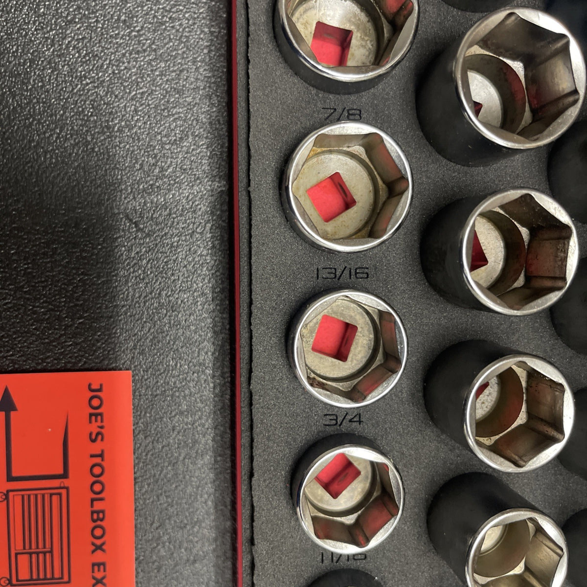 Snap-on Tools NEW 39pc SAE 3/8" Drive 6pt Shallow / Semi / Deep Master Foam Set