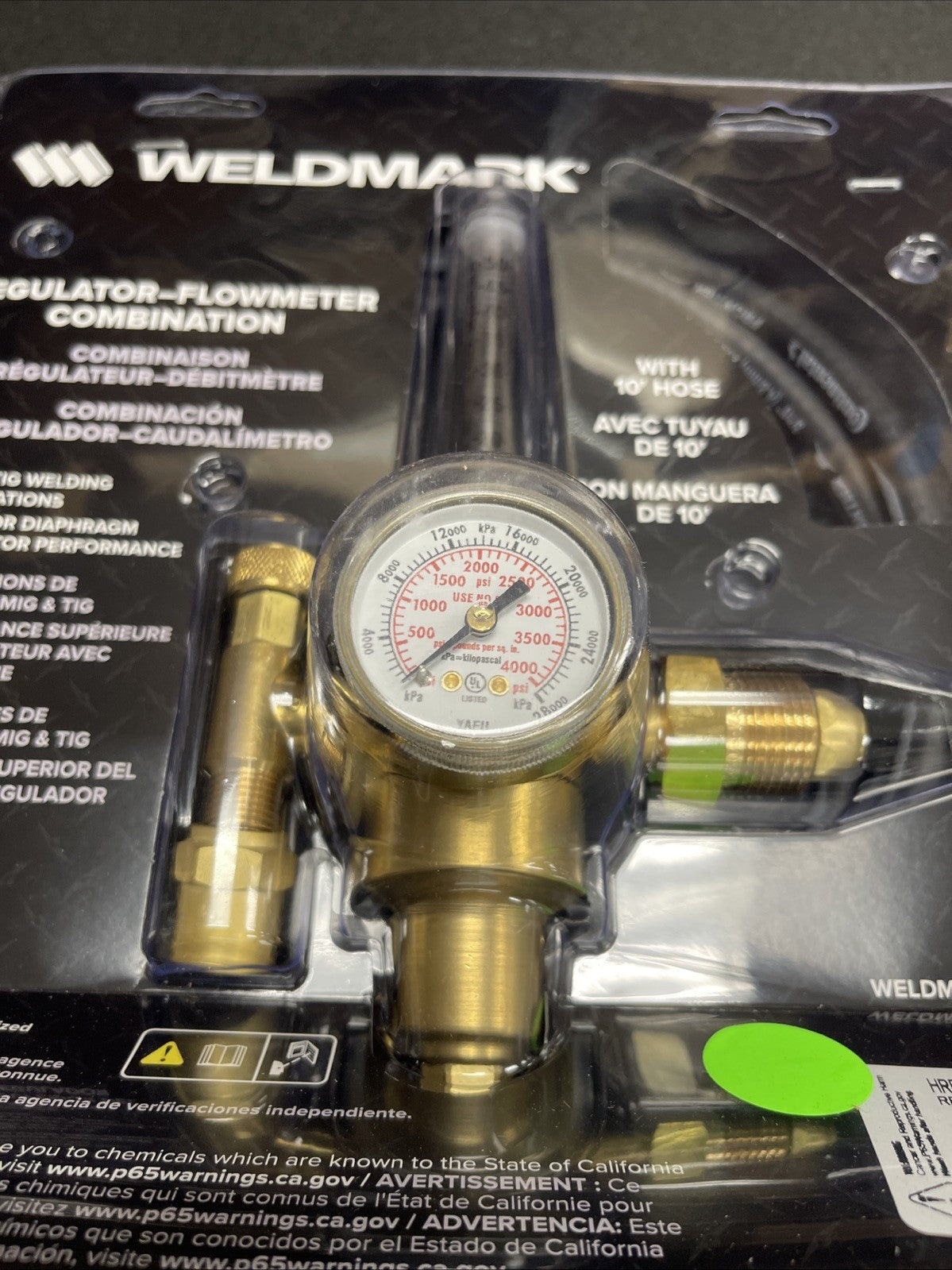 Weldmark Regulator, Flowmeter HRF2425-580 W/ 10' Hose (0781-3667)