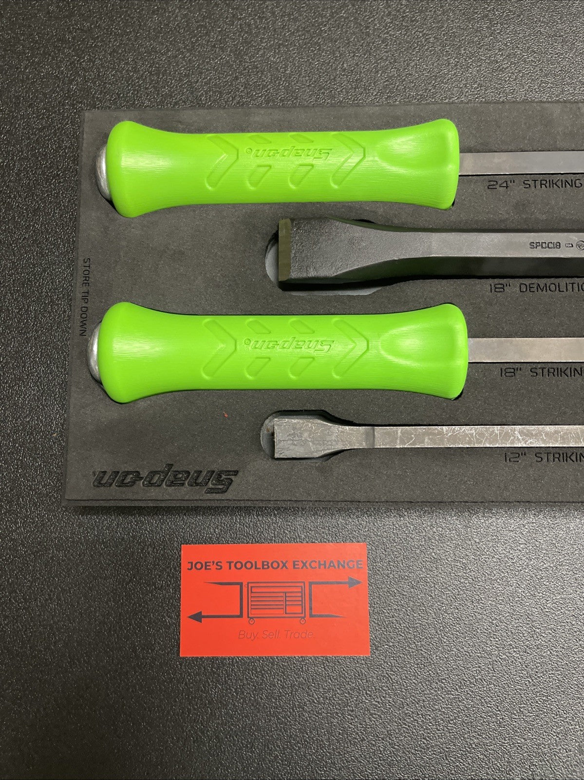 Snap-on USA 5-Piece Green Striking Prybar & Chisel Foam Set SPBSDC705DTFG