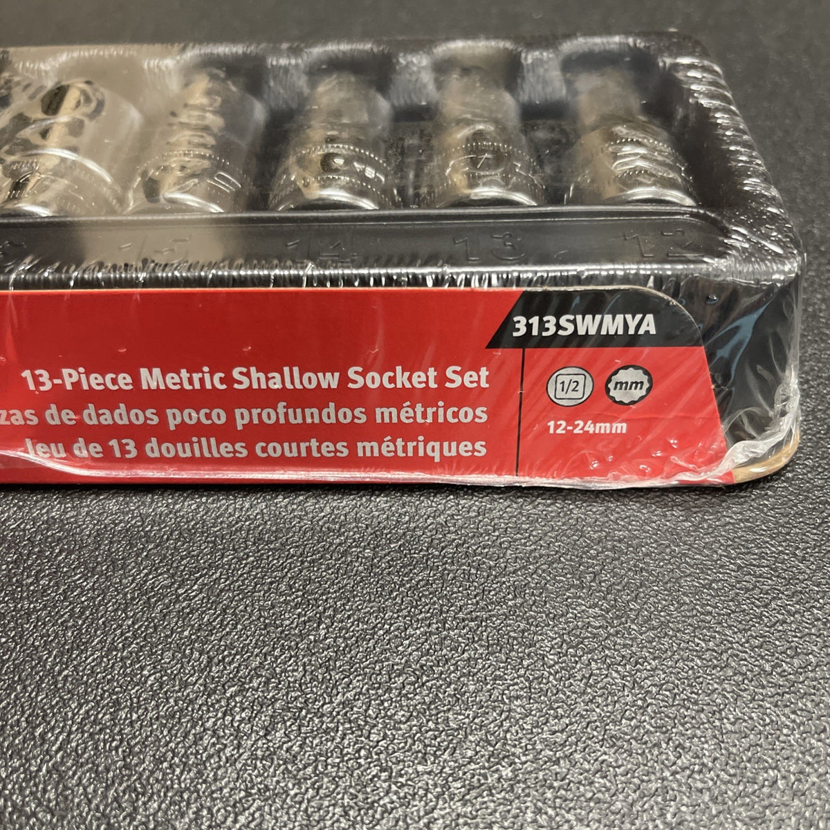 Snap-on Tools NEW 13pc 1/2" Drive METRIC 12 Point Shallow Socket Set 313SWMYA