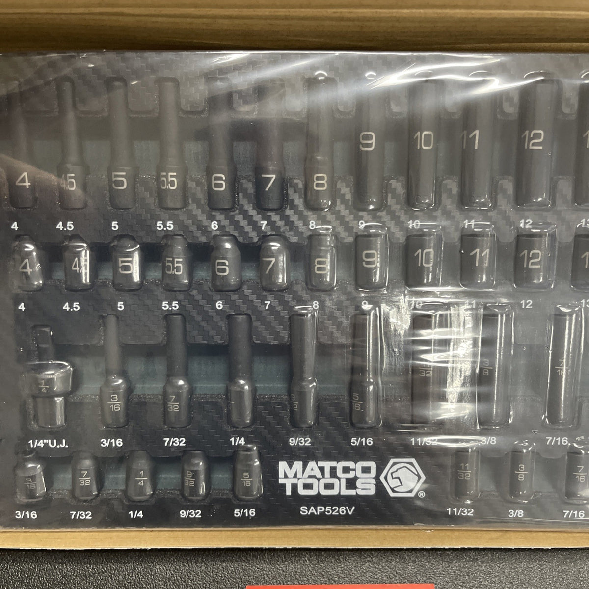 MATCO 52 PIECE 1/4 DRIVE ADV STANDARD AND DEEP SAE AND METRIC IMPACT SOCKET SET