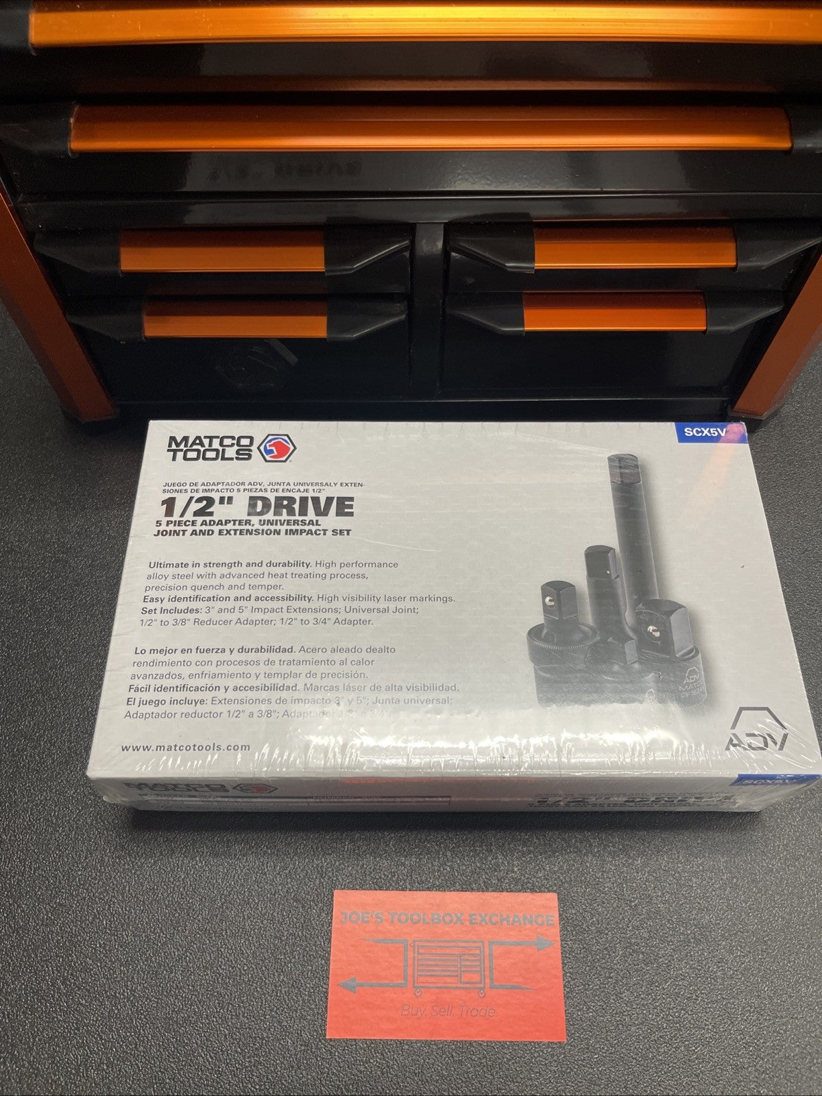 Matco SCX5V 5 PIECE 1/2" DRIVE ADV ADAPTER AND EXTENSION SET