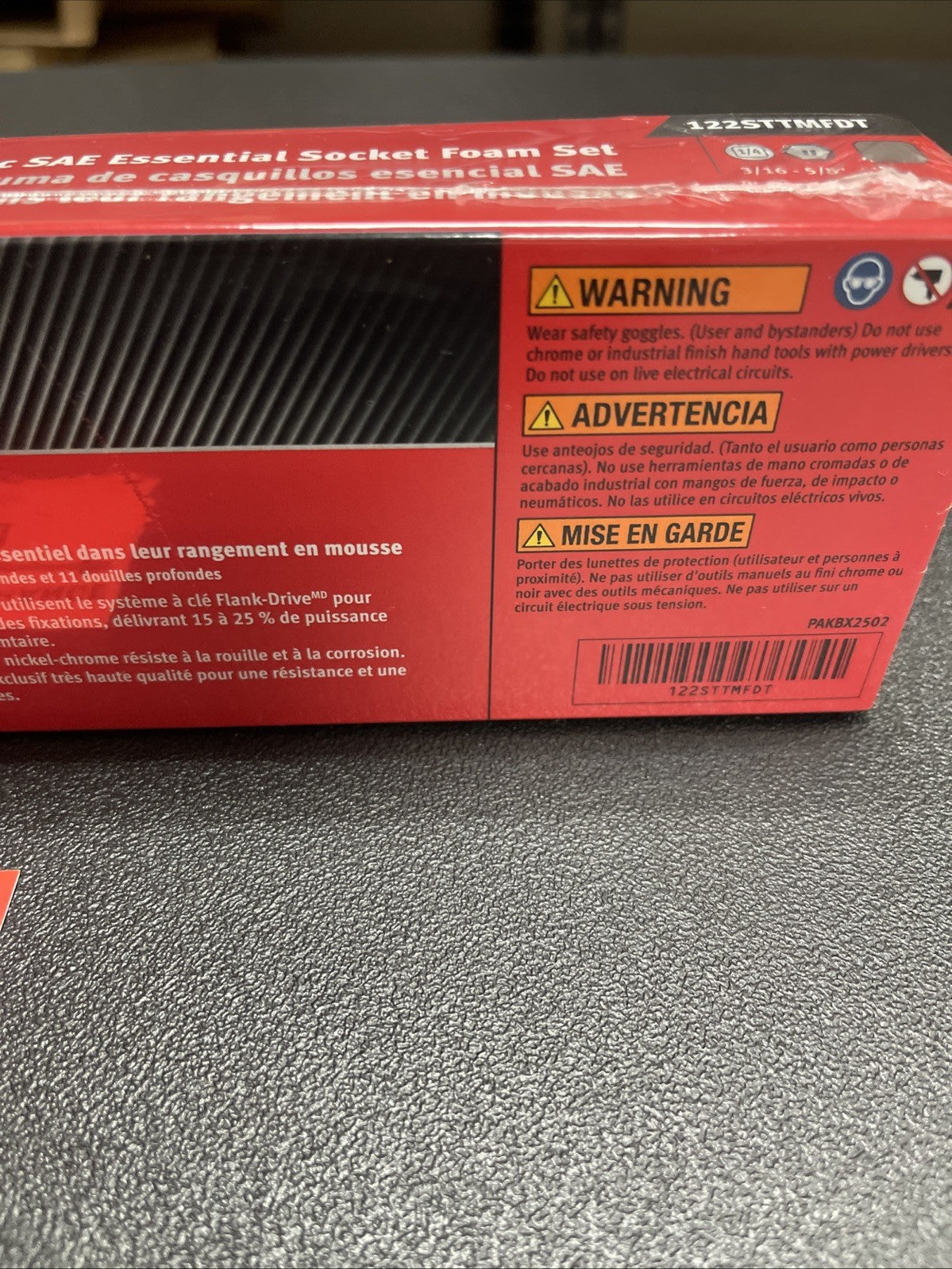 New Snap-on 22pc 1/4" dr. SAE Shallow & Deep Socket Set Dark Titanium 122STTMFDT
