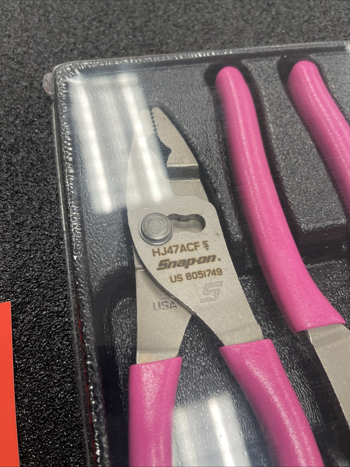 Snap-on Tools USA NEW 3pc ELECTRIC PINK 8” Slip Joint Pliers Set PL347ACFEP