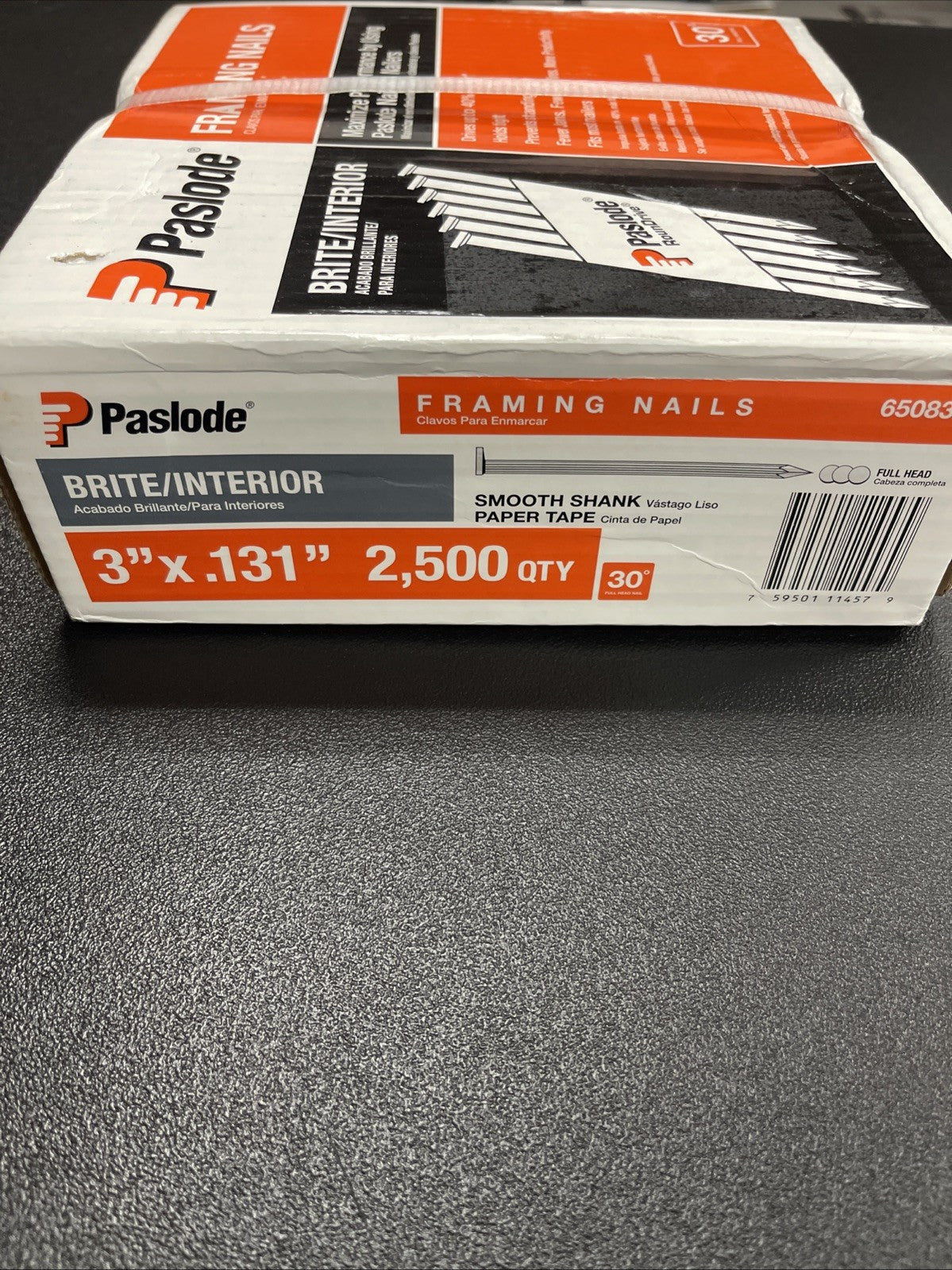 Paslode Framing Nails Smooth Full Head 30°  3"x .131" 2500ct 650830