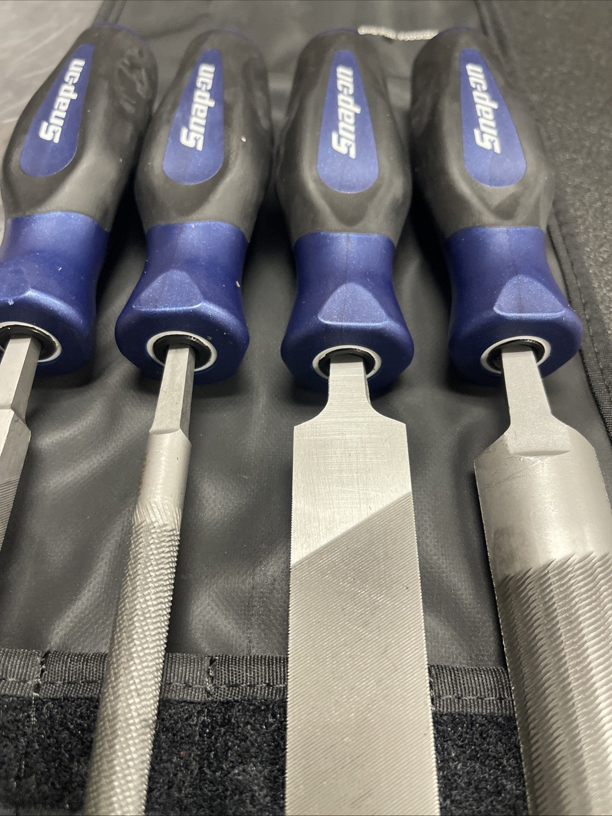 Snap-on Tools PORTUGAL NEW 4-Piece POWER BLUE Mixed File Set SGHBF600AMB