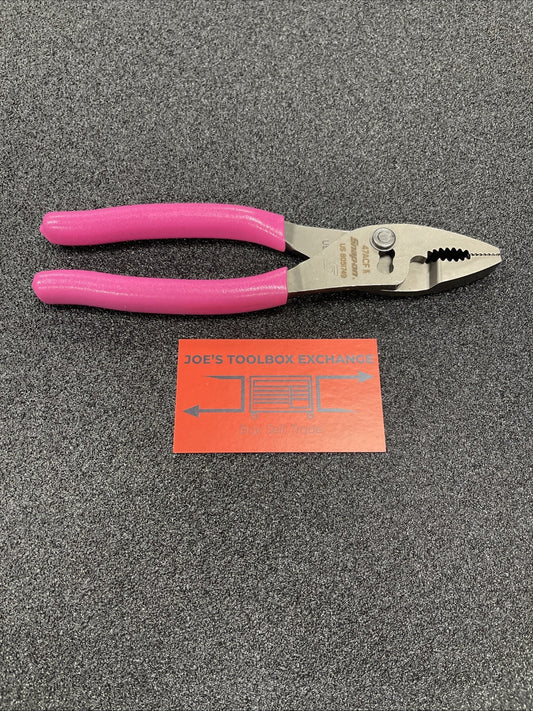 Snap-on Tools NEW ELECTRIC PINK 8" Talon Soft Grip Combo Slip-Joint Pliers 47ACF