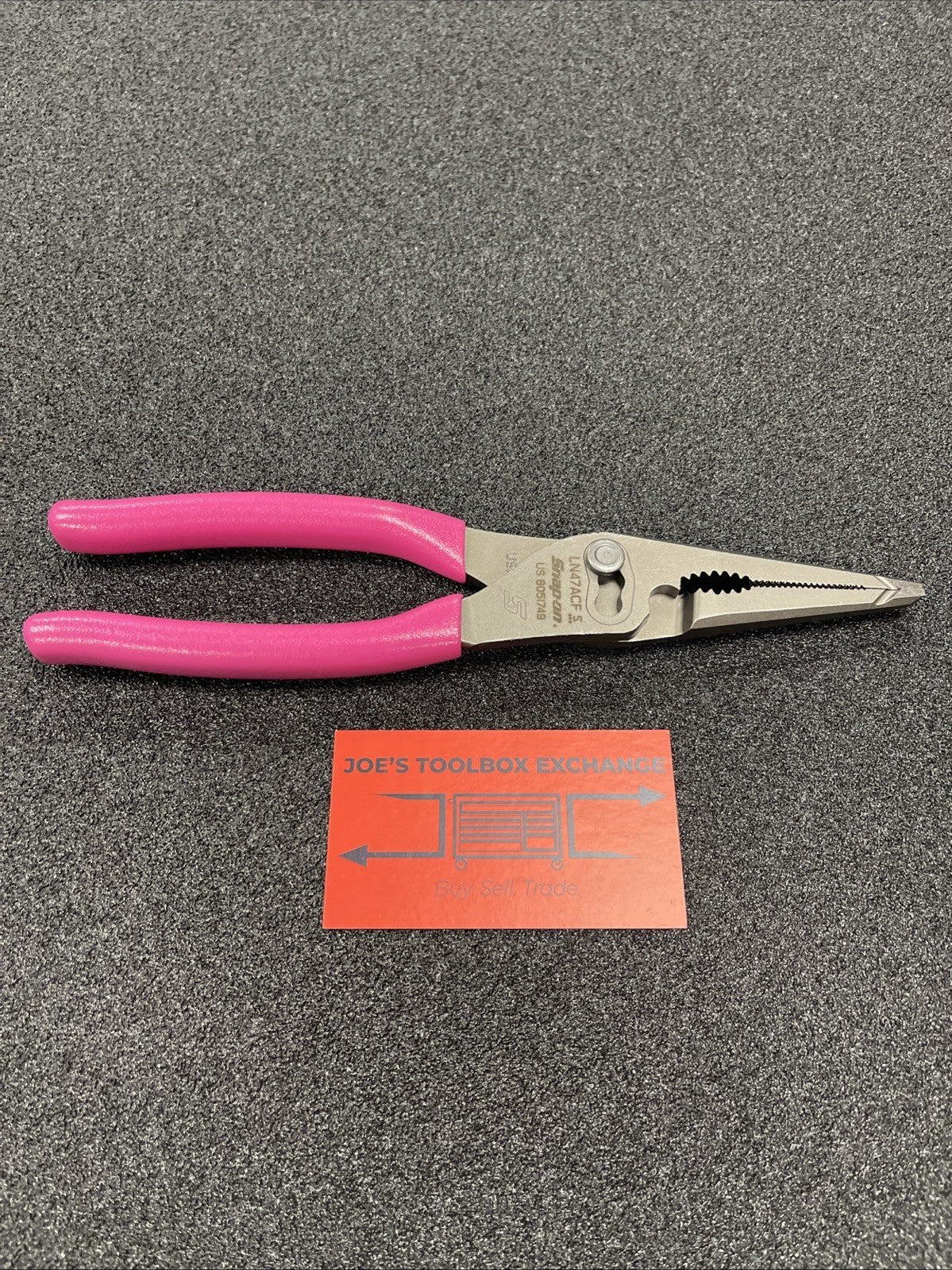 Snap-on Tools ELECTRIC PINK 9" Talon Grip Long Nose Slip Joint Pliers LN47ACFEP
