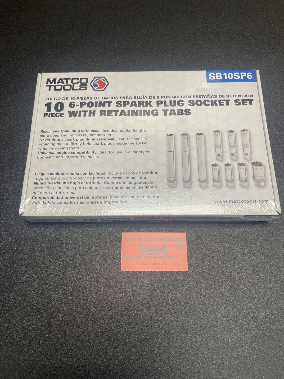 NEW Matco Tools 10pc Spark Plug Socket Set Metric And SAE SB10SP6