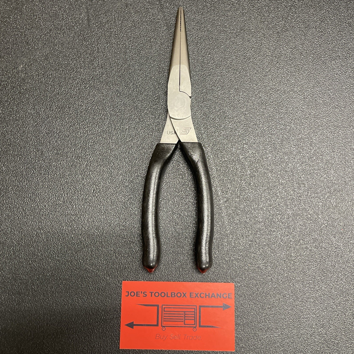 Snap-on Tools USA NEW BLACK 9" Soft Grip Needle Nose Pliers 97ACFBK