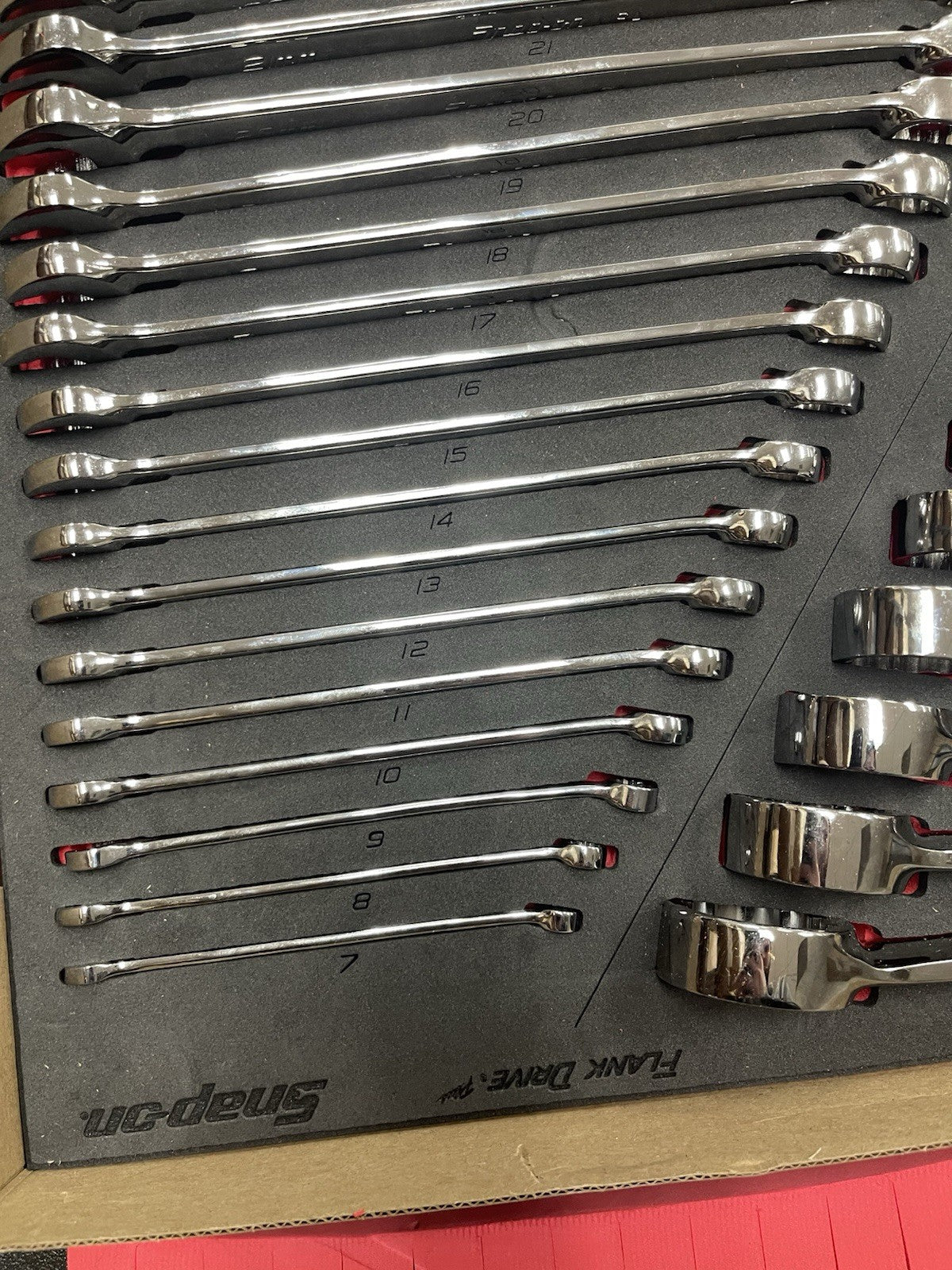 Snap-on Tools NEW RED 38pc MASTER Flank Drive PLUS Wrench Set SOEXFSET1BR