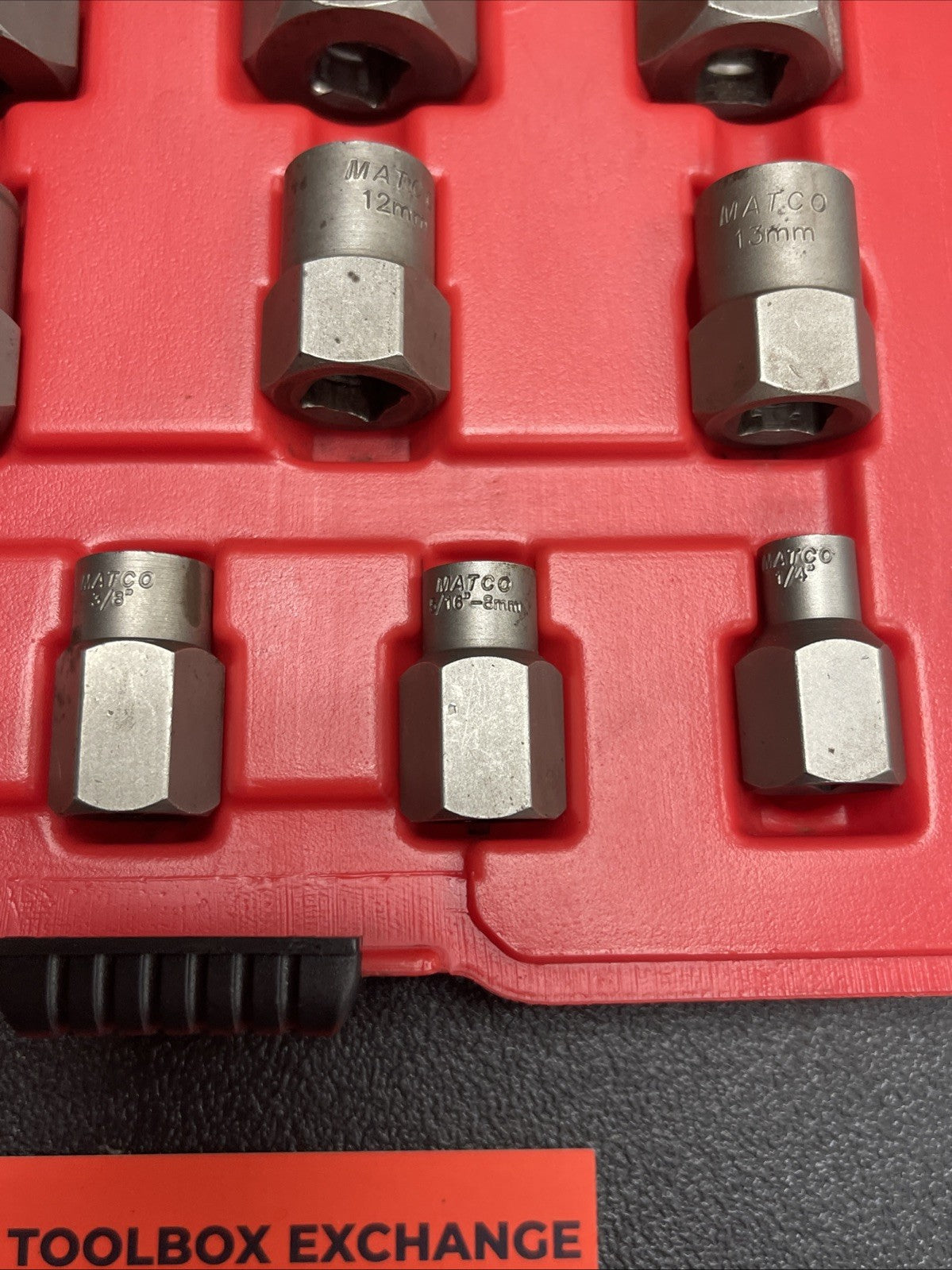 Matco MBX13 13 Piece Bolt Extractor 3/8" Drive 1/4"-3/4", 8mm-19mm