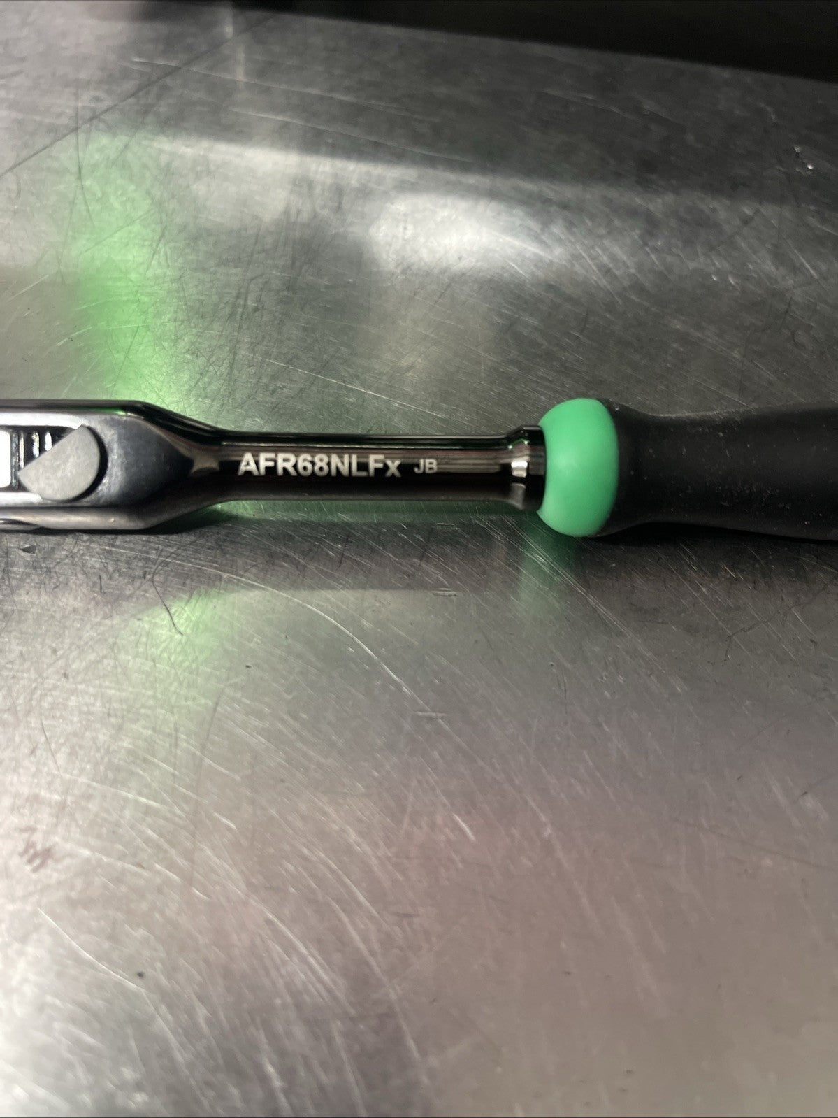NEW! Matco Tools Black Nickel AFR68NLFG 1/4” Locking Flex Head Ratchet Green