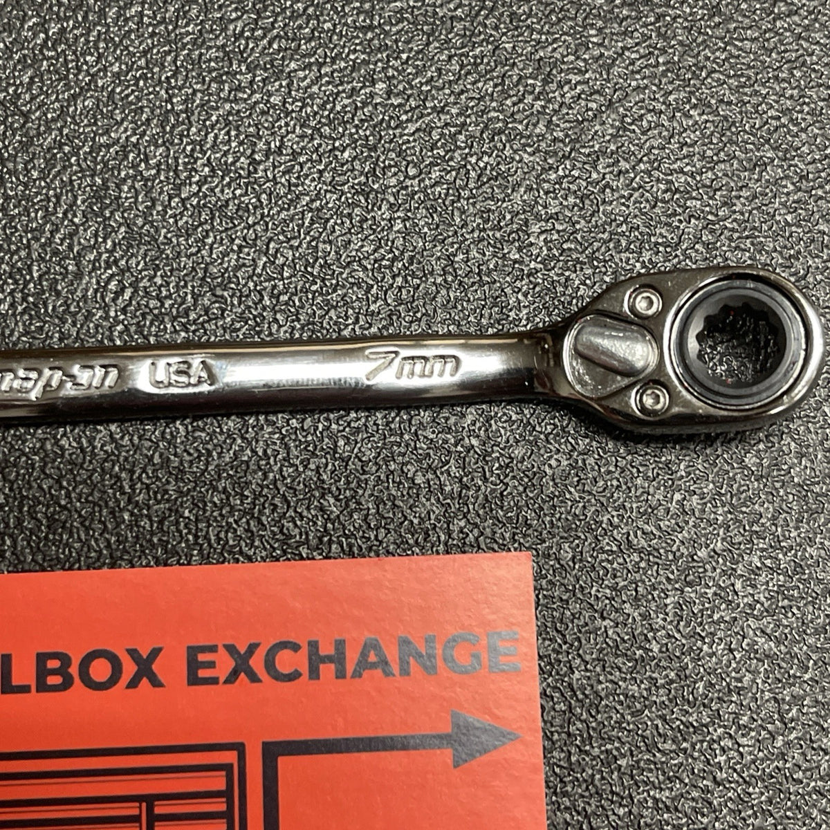 Snap-on Tools USA NEW 7mm Metric Reversible Ratcheting Combo Wrench SOXRRM7A