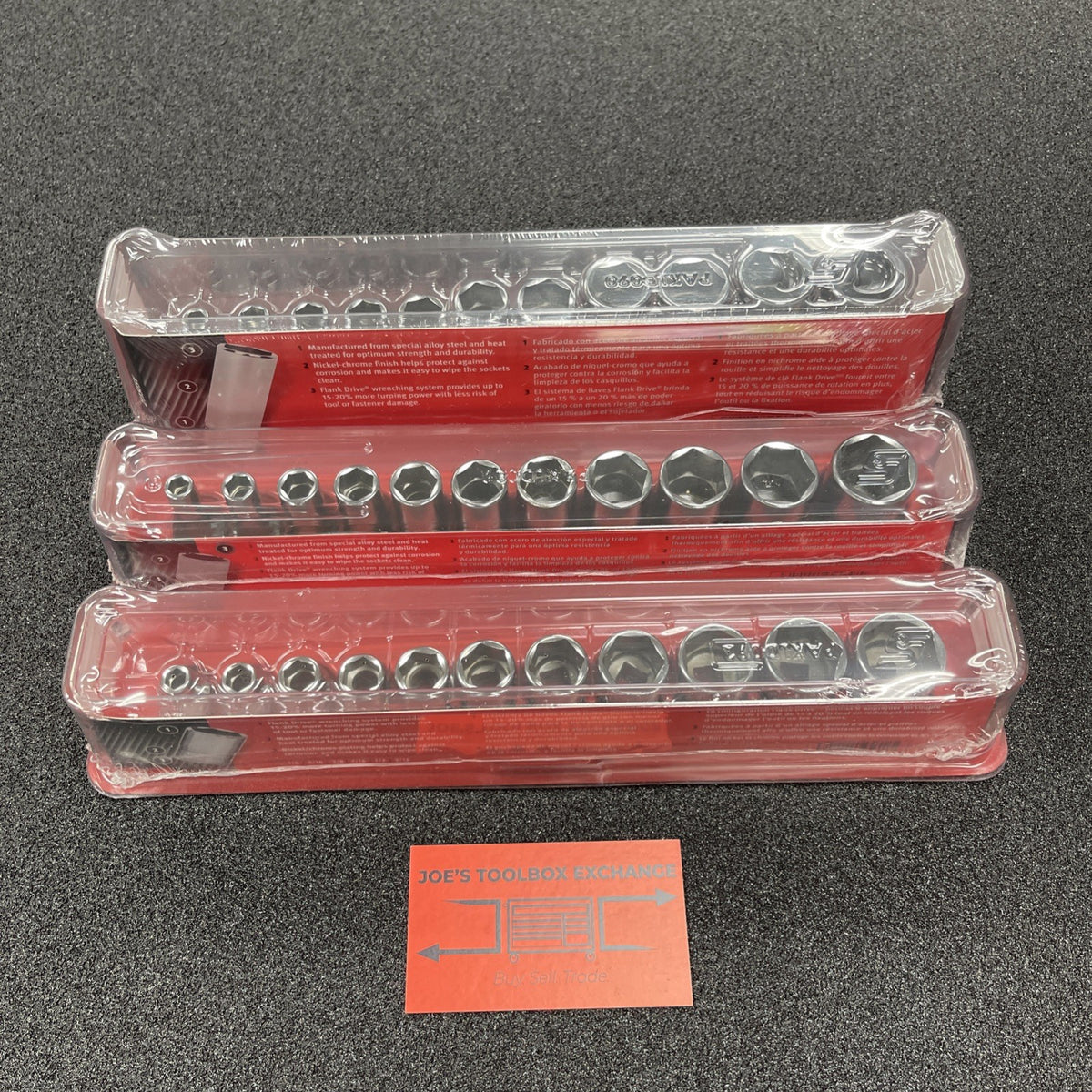 Snap-on Tools USA NEW 33pc 3/8" Drive SAE 6 Point Shallow Semi Deep MASTER SET