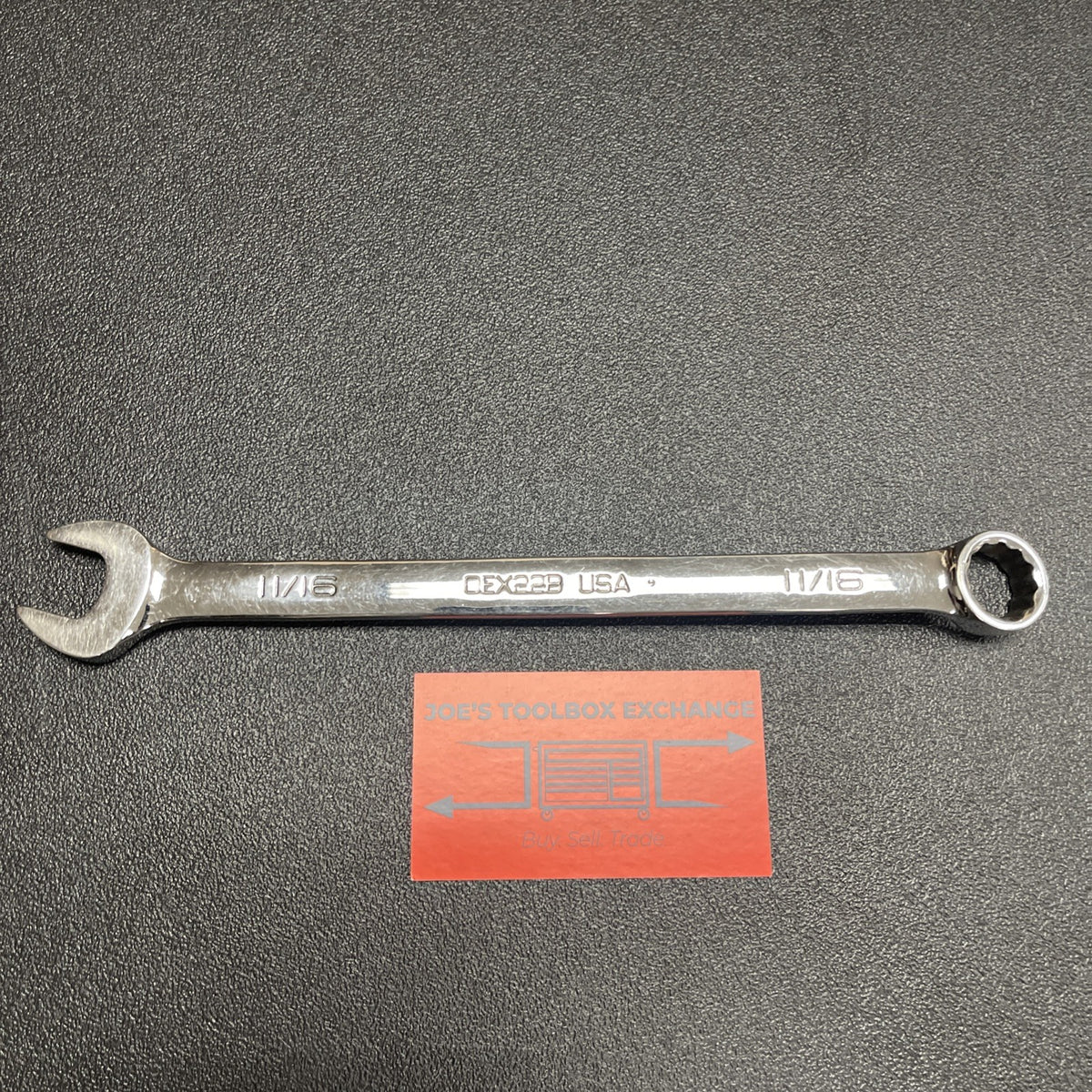 Snap-on Tools USA 11/16" SAE Standard Length Chrome Combo Wrench OEX22B