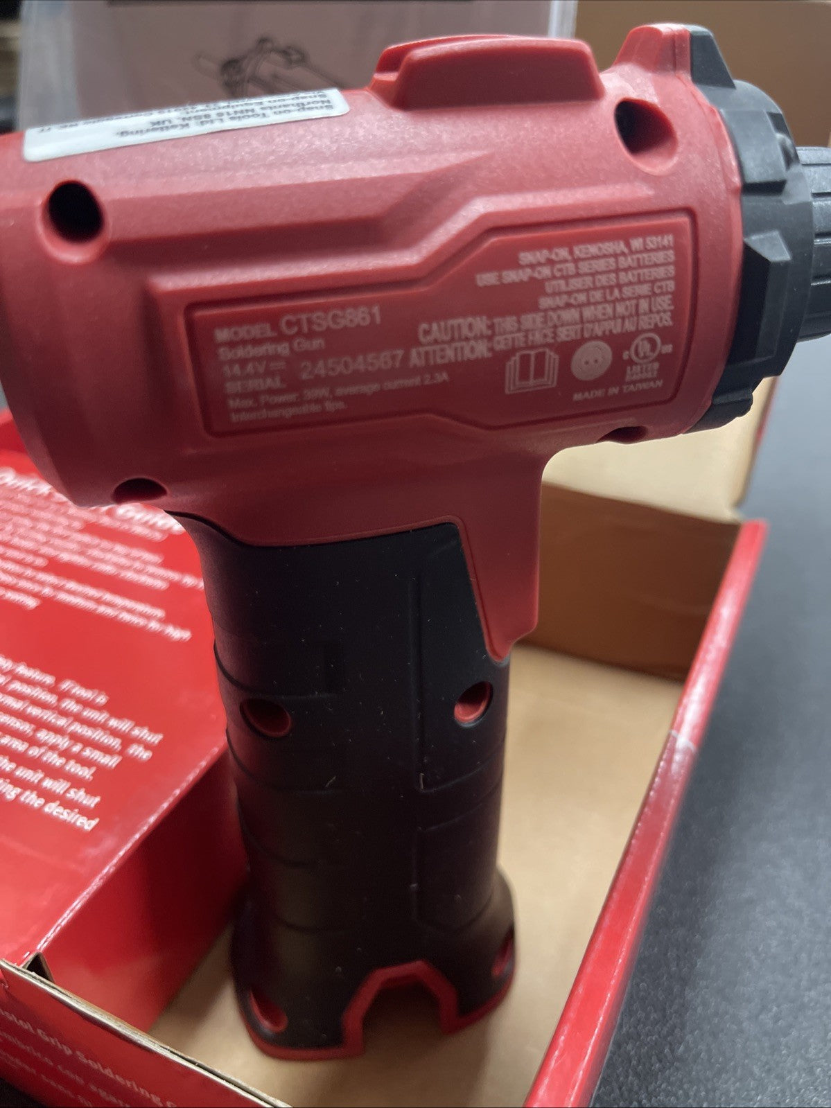 SNAP ON TOOLS CTSG861DB  14.4V Micro Lithium Cordless Soldering Gun Bare Tool